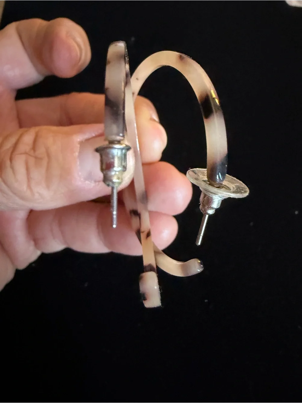 Tortoiseshell Hoop Earrings - Women Jewelry